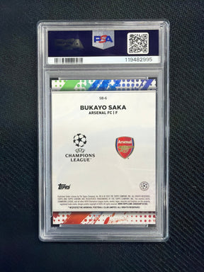 2024-25 Topps Chrome UCC Bukayo Saka Brush PSA 9