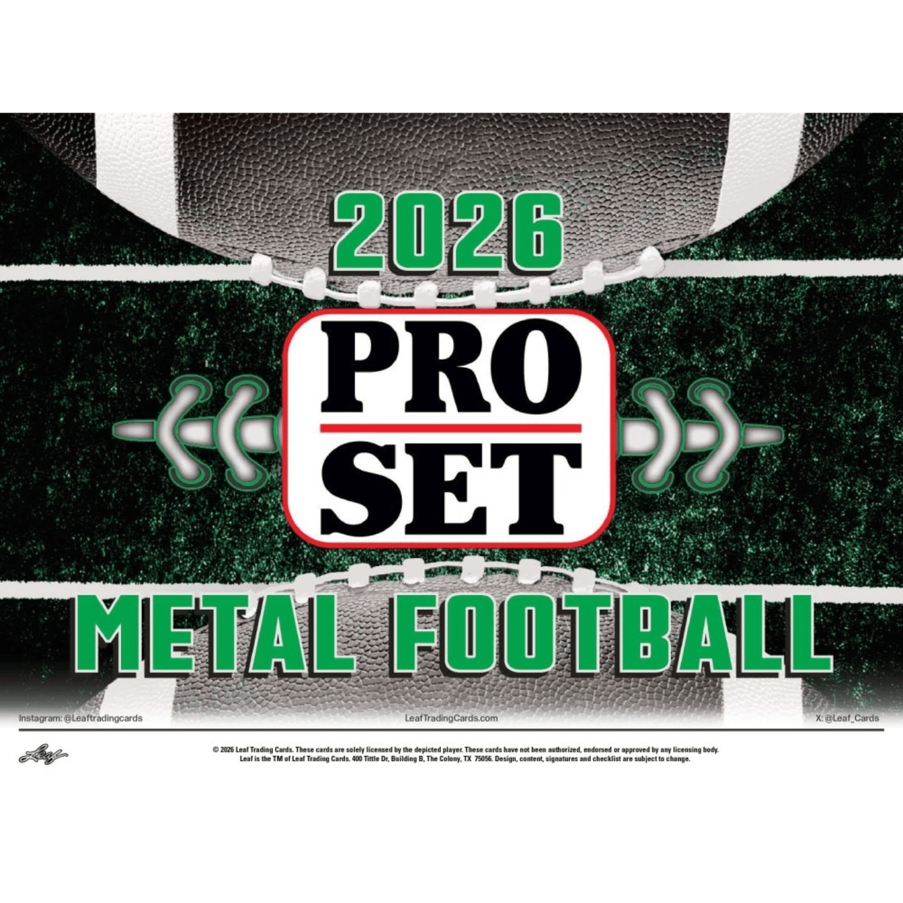 2026 Leaf Pro Set Metal Football Hobby Box (Presell)
