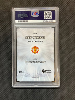2025-26 Topps Chrome Premier League Bruno Fernandes That's His Job PSA 10