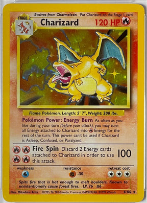 Pokemon 1999 Base Set Charizard Holo #4/102 PSA 9 MINT (Graded Card)