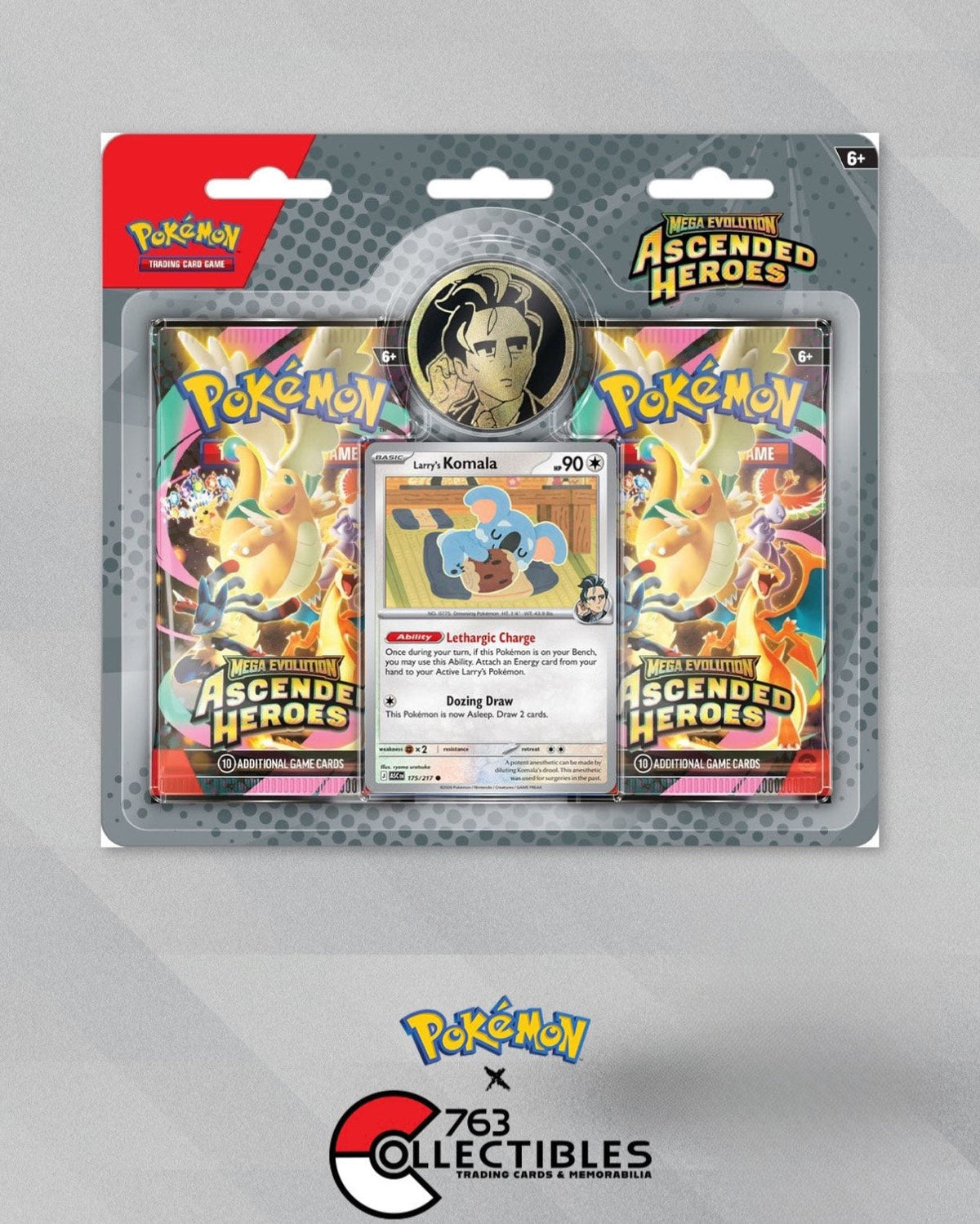 Pokemon Ascended Heroes 2-Pack Blister (Larry's Komala)