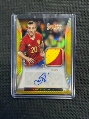 2016-17 Panini Select Santi Cazorla Patch Auto Gold /10