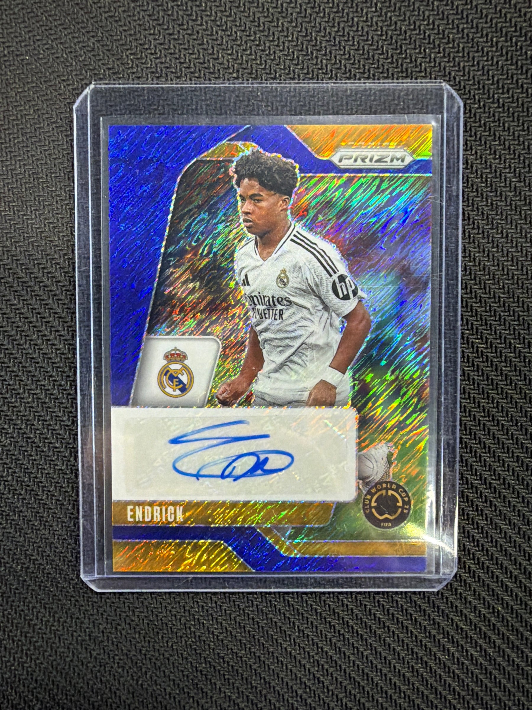 2025 Panini World Cup Endrick Blue Shimmer Auto Real Madrid