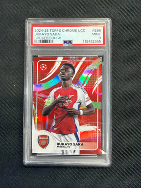 2024-25 Topps Chrome UCC Bukayo Saka Brush PSA 9