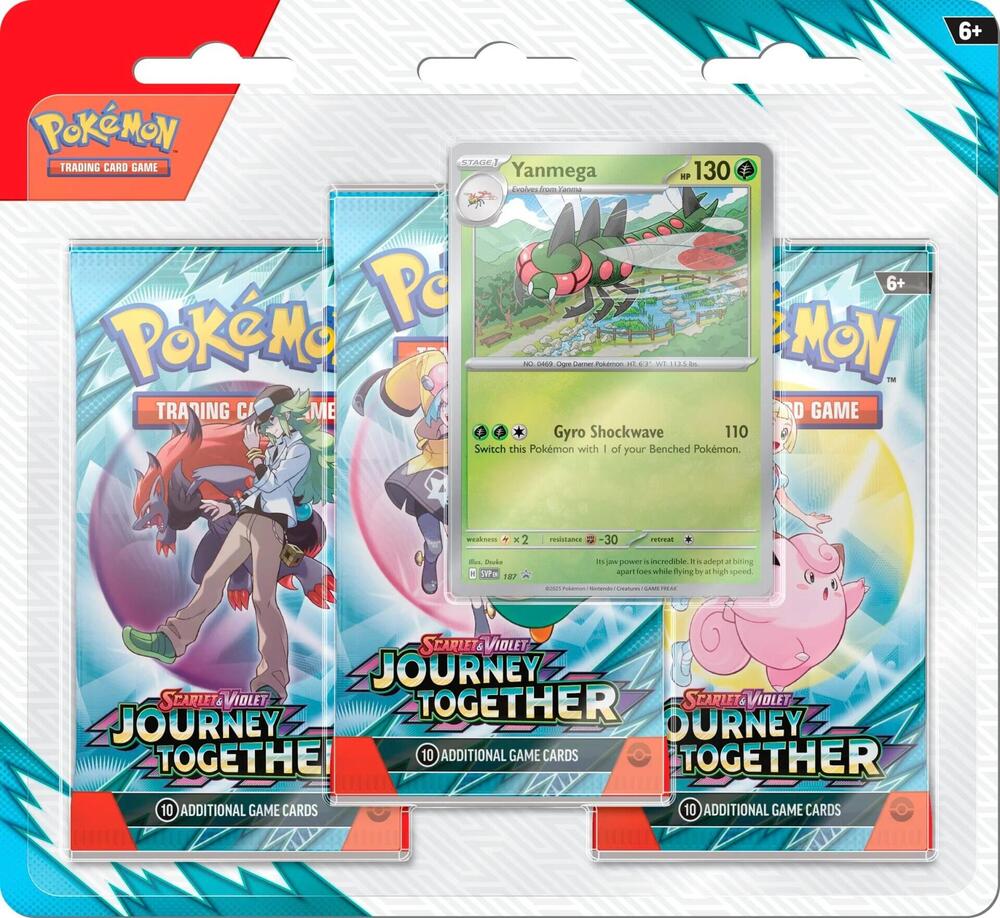 Pokemon Journey Together 3 Pack Blister (Yanmega Promo)